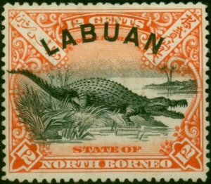 Labuan 1897 12c Vermilion SG95a P.15 Fine MM