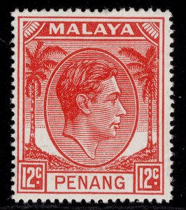 MALAYSIA - Penang GVI SG12, 12c scarlet, NH MINT.