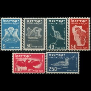 ISRAEL 1950 - Scott# C1-6 Birds Set of 6 LH