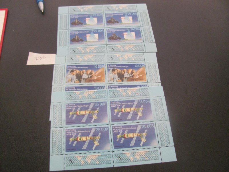GERMANY DDR 1988 MNH SPACE SS XF  (232)