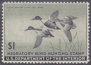 US Scott #RW12 Mint Duck stamp LH OG VF