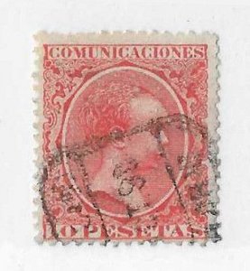 Spain Sc #270  10p rose red used VF