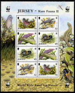 Jersey 2004 WWF - Endangered Species perf sheetlet contai...