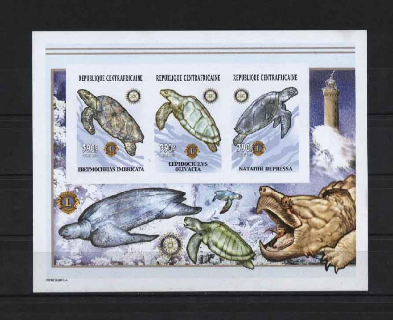 Central Africa Turtles/Rotary 2002 Mi#2865-67B MNH