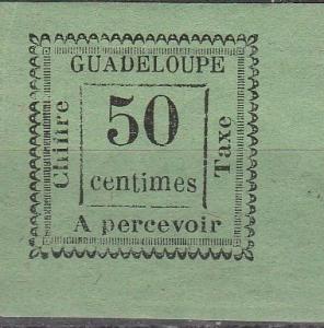 Guadeloupe #J12  F-VF Unused CV $32.50  (A10494)