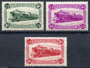 BELGIUM  RAILROAD STAMPS SC#Q181/83  COB#CF175/77  MINT NEVER  HINGED