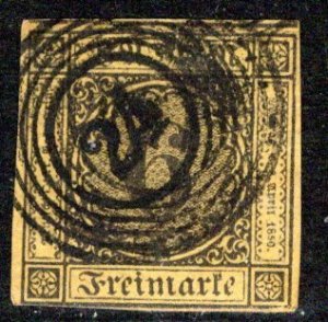 German States Baden Scott # 9, used