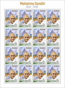 Sao Tome & Principe 2021 MNH Mahatma Gandhi Stamps Historical Figures 16v M/S 