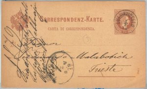 69840 - AUSTRIA Slovenia - POSTAL HISTORY - STATIONERY CARD from REIFNITZ 1881