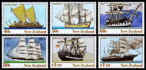 New Zealand Scott 980-985 (1990) Mint NH VF Complete Set, CV $7.15 C