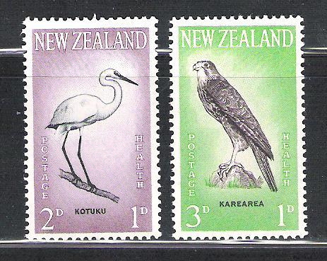 New Zealand B-61-62 MNH Great White Egret & Falcon