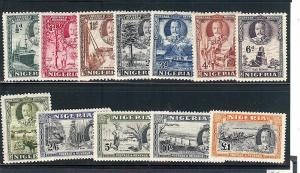 Nigeria, 38-49, Various Designs Singles,**Hinged**