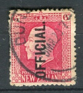 NEW ZEALAND; 1915-27 early Official Optd. GV issue fine used 6d. value