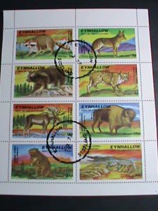 ​GRATE BRITAIN-EYNHALLOW STAMP-1977 WORLD ENDANGER ANIMALS CTO SHEET VERY FINE