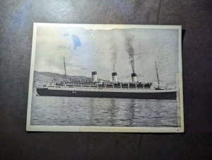 1936 Germany LZ 129 Hindenburg Zeppelin Ship Postcard Cover to Hamburg