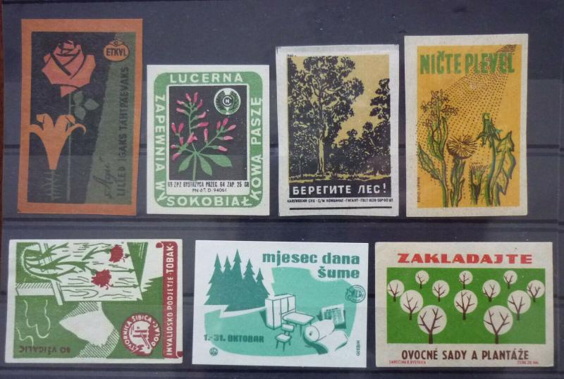 Match Box Labels! flora flower flowers nature russia sssr osijek yugoslavia GJ16