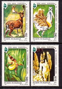 Romania 1995 Nature Conservation Year Complete Mint MNH Set SC 4013-4016