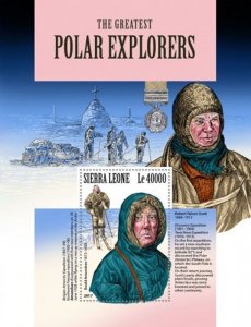 Sierra Leone - 2017 Polar Explorers - Stamp Souvenir Sheet SRL171102b