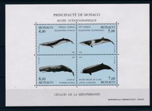 [39561] Monaco 1993 Marine Life Whales MNH Sheet