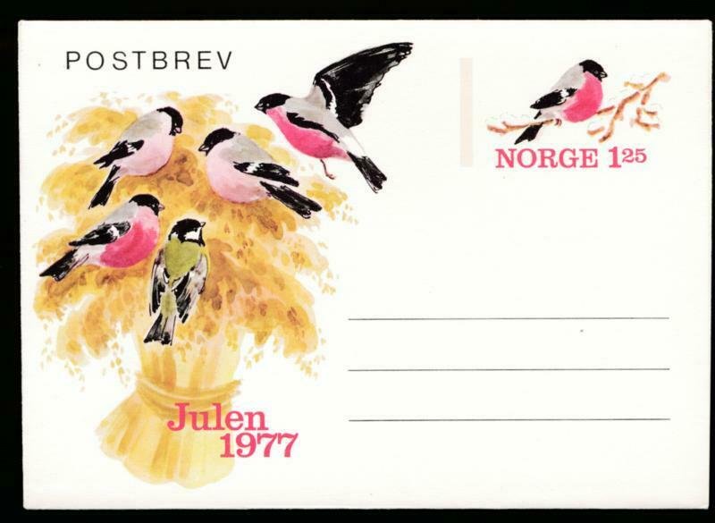 NORWAY Mi. K47 POSTAL STATIONERY LETTER CARD 125o BIRDS