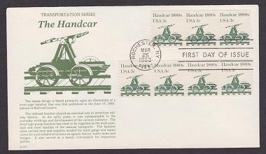 1898 Railroad Handcar transportation coil Unaddressed Elite FDC