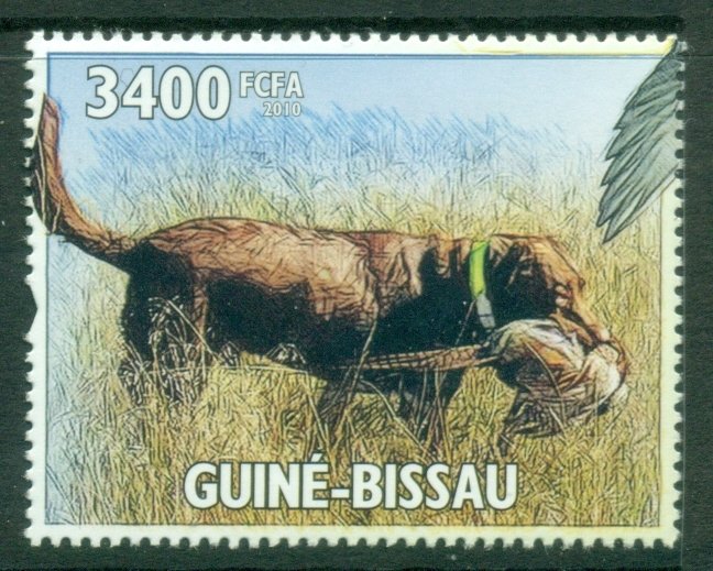 Guinea Bissau 2010 Hunting Dog & Bird Much