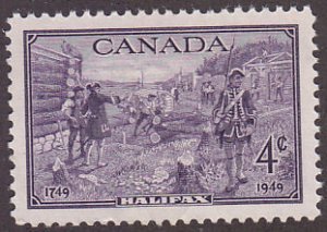 Canada 283 Halifax Bicentennial 4¢ 1949