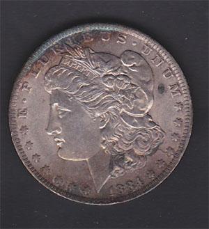 1884 O Morgan Dollar, Coin Liquidation by PBS Stamps