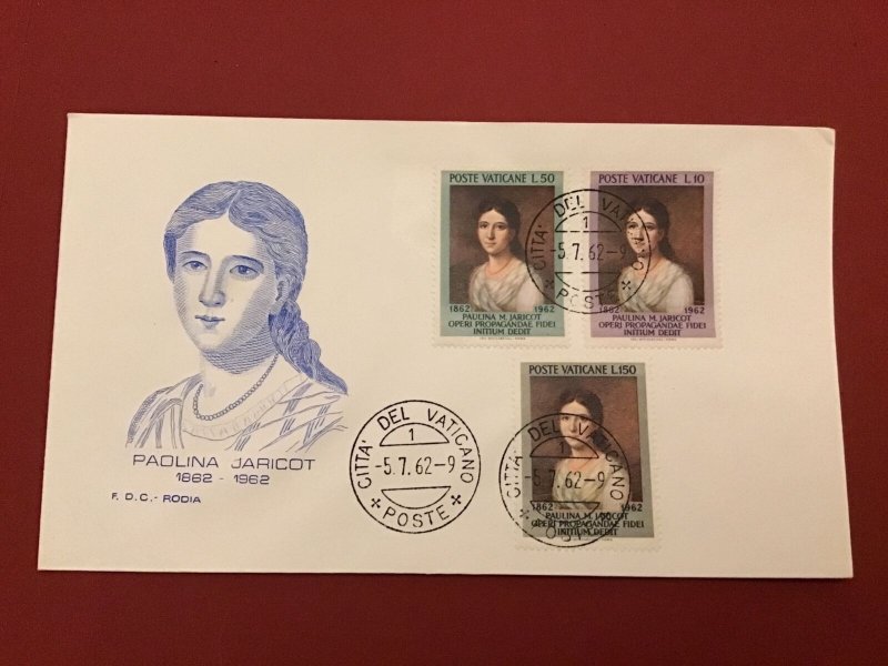 Vatican 1962 Paolina  Jaricot First Day Cover   Postal Cover R42347