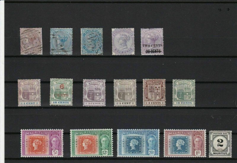 mauritius  mounted mint and used  stamps for collectors ref r12260