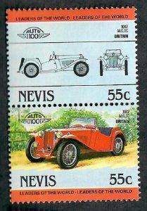 Nevis #302 Classic Cars MNH pair