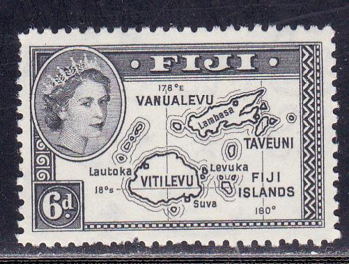 Fiji # 154, Map of Islands, Mint NH