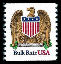 PCBstamps  US #2602 (10c)Eagle, bulk rate, coil, MNH, (5)