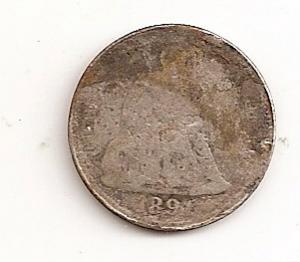 1891 Liberty Seated Dime