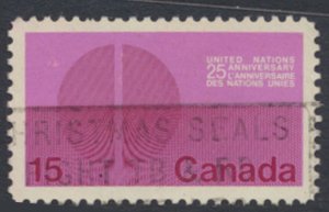 Canada  SC# 514  SG 656   Used  UN  United Nations  see  scans