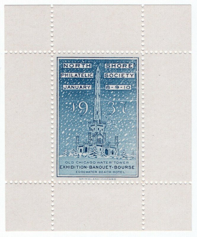 (I.B) US Cinderella : North Shore Philatelic Society (Chicago 1937)