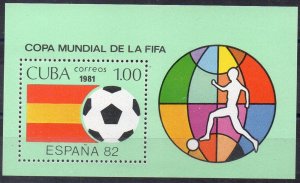 1981 Cuba 2546/B66 1982 FIFA World Cup in Spain 4,00 €