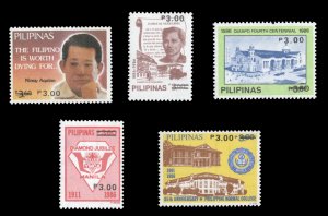 Philippines #1913-1917 Cat$16, 1988 Surcharges, complete set, never hinged