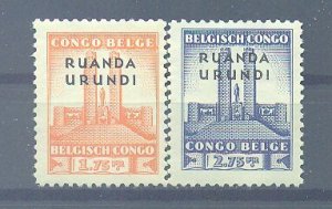 Ruanda - Urundi sc# 61-62 mnh cat value $52.50
