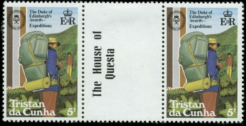 Tristan da Cunha Scott #297 - #300 Gutter Pairs Complete Set of 4 Mint Hinged