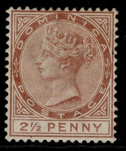 DOMINICA QV SG15, 2½d red-brown, M MINT. Cat £140.