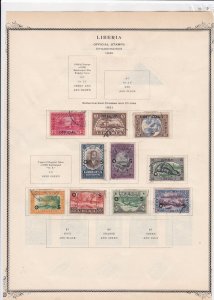 liberia officials  stamps on album page ref r11841