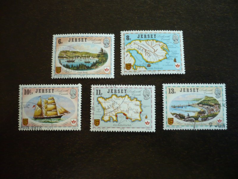 Stamps - Jersey - Scott# 190-194 - CTO Set of 5 Stamps