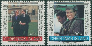 Christmas Island 1986 SG220 Royal Wedding set MNH