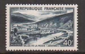 France  #631  MH  1949  Meusse Valley Ardennes  40fr