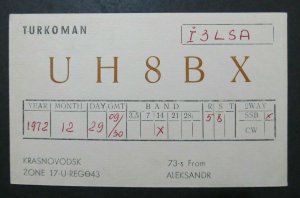 6380 Amateur Radio QSL Card Krasnovodsk Turkmenistan-