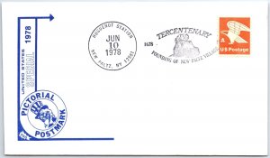 U.S. SPECIAL EVENT POSTMARK COVER FOUNDING OF NEW PALTZ VILLAGE N.Y. 1678 - 1978