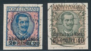 ITALY - OFFICES IN TURKEY (7-8), (JERUSALEM), TIED TO PIECE, VERY FINE, SIGNE...