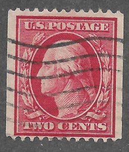 Doyle's_Stamps: Used 1909 2-Cent Coil Single, Scott #349, cv $150