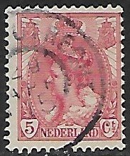 Netherlands # 65 - Queen Wilhelmina 5ct. - used....(P2)